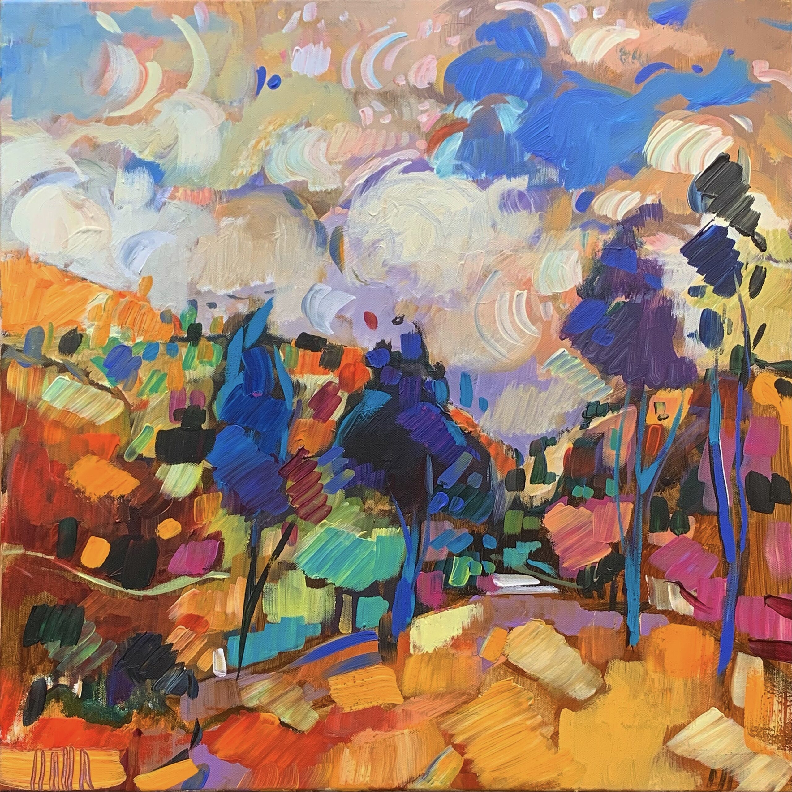 Benjamín Morales Dadá - El viento gira y canta - 2022 - 60 x 60